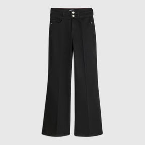 Black High Rise Relaxed Flare Jeans