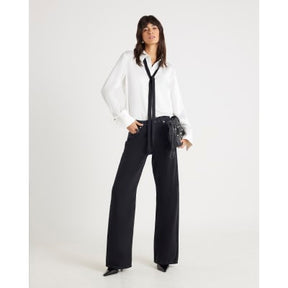 Black High Rise Relaxed Straight Leg Jeans