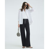 Black High Rise Relaxed Straight Leg Jeans