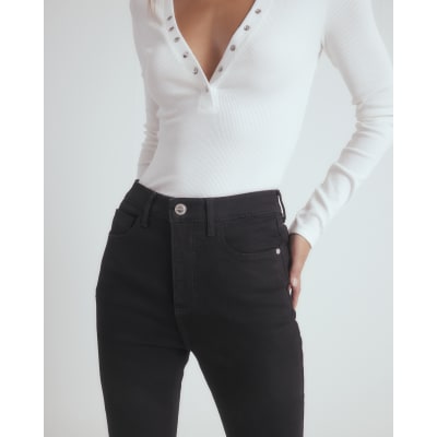 Black High Rise Sculpt Flare Jeans