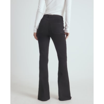 Black High Rise Sculpt Flare Jeans