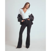 Black High Rise Sculpt Flare Jeans