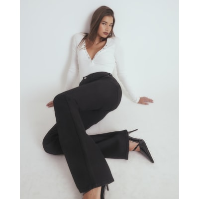 Black High Rise Sculpt Flare Jeans