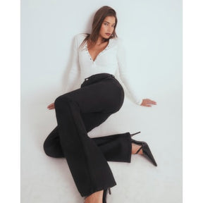 Black High Rise Sculpt Flare Jeans