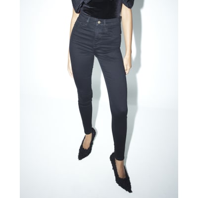 Black High Rise Sculpted Skinny Jeans