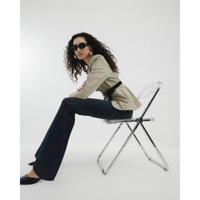 Black High Rise Tummy Hold Flared Jeans