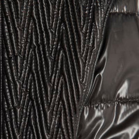 Black High shine Padded coat