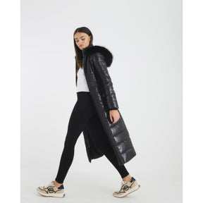 Black High shine Padded coat