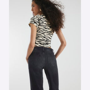 Black High Waisted Relaxed Flared Jeans