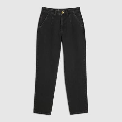 Black High Waisted Tapered Jeans