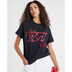 Black Hollywood Blvd Kiss T-Shirt