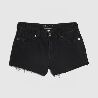Black Hotpant Denim Shorts