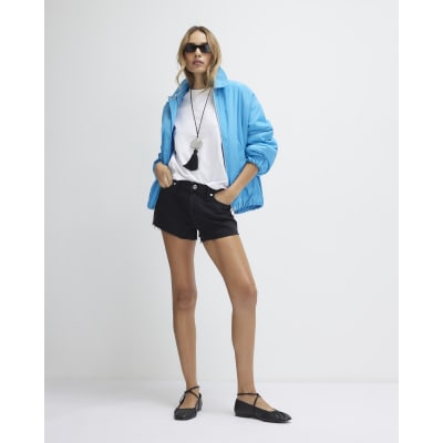 Black Hotpant Denim Shorts