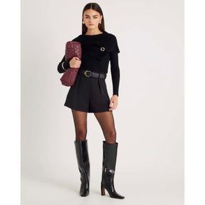 Black Knitted Cape Jumper