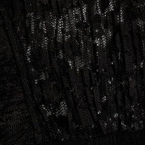 Black Knitted Lace Hybrid Sleeveless Top