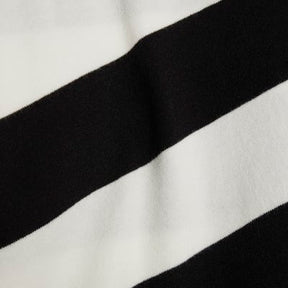 Black Knitted Striped Ribbed Jumper