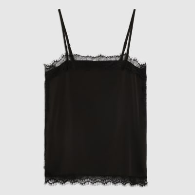 Black Lace Square Neck Cami