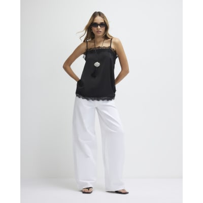 Black Lace Square Neck Cami