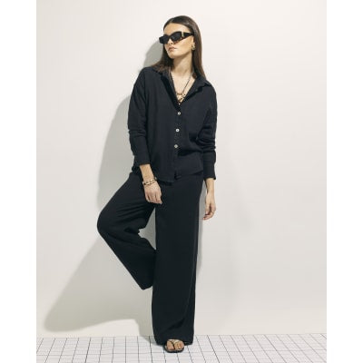 Black Linen Blend Shirt