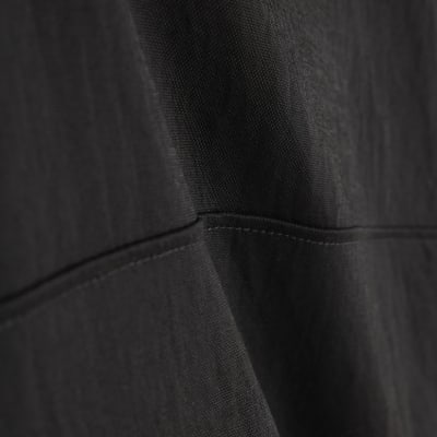 Black Linen Look Short Sleeve T-Shirt