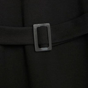 Black Long Sleeve Belted Sweatshirt Dress