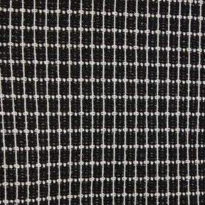 Black Long Sleeve Boucle Check Top