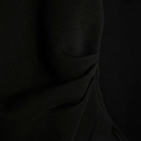 Black Long Sleeve Drape Sweatshirt
