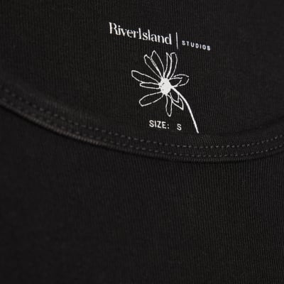 Black Long Sleeve Fitted Top