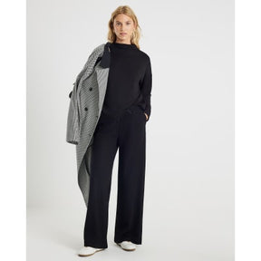 Black Long Sleeve High Neck Neoprene Top