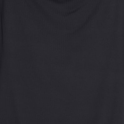 Black Long Sleeve Square Neck Bodysuit