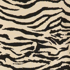 Black Long Sleeve Zebra Print Top