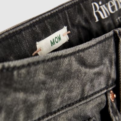Black Mid Rise Mom Fit Sculpt Jeans