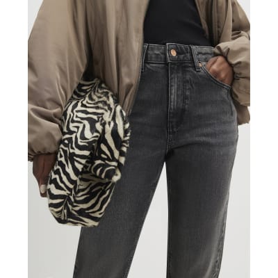 Black Mid Rise Mom Fit Sculpt Jeans
