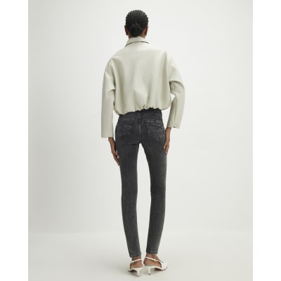 Black Mid Rise Sculpt Skinny Jeans