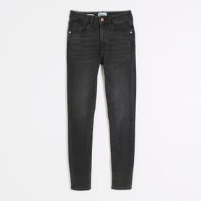 Black Mid Rise Skinny Jeans