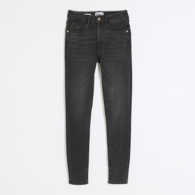 Black Mid Rise Skinny Jeans