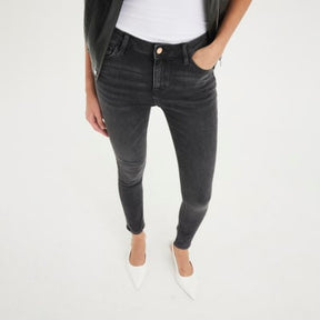 Black Mid Rise Skinny Jeans