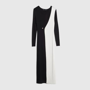 Black Monochrome Maxi Jumper Dress