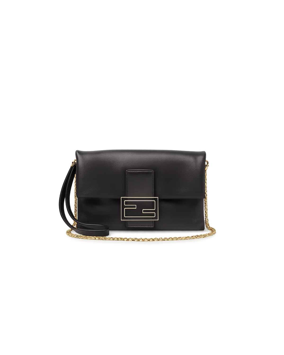 Black nappa leather pochette