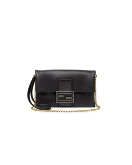 Black nappa leather pochette