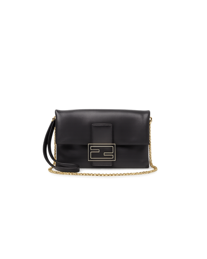 Black nappa leather pochette