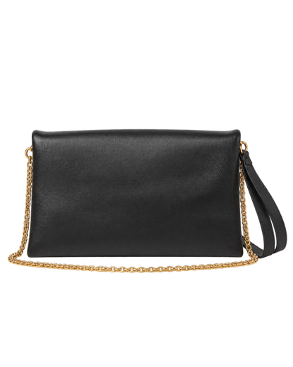 Black nappa leather pochette
