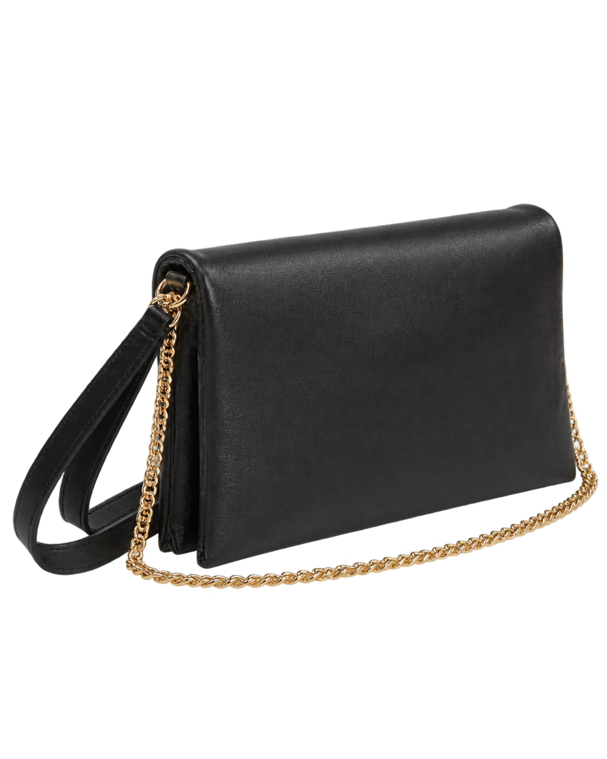 Black nappa leather pochette