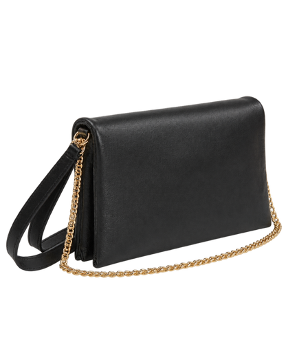 Black nappa leather pochette