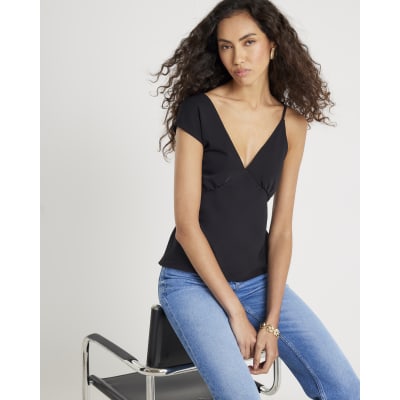 Black One Shoulder Top