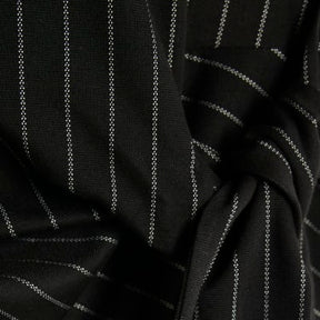 Black Pinstripe Sleeveless Tie Waist Top