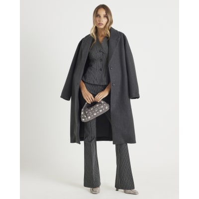 Black Pinstripe Sleeveless Waistcoat