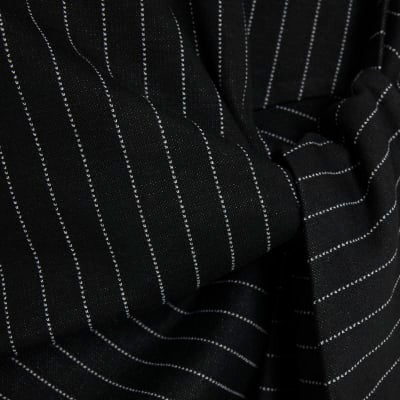 Black Pinstripe Tie Detail Top
