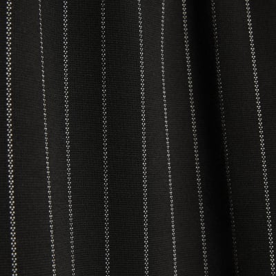 Black Pinstripe Wide Leg Trousers