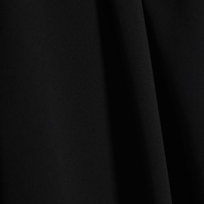 Black Pleated Wide Leg Trousers